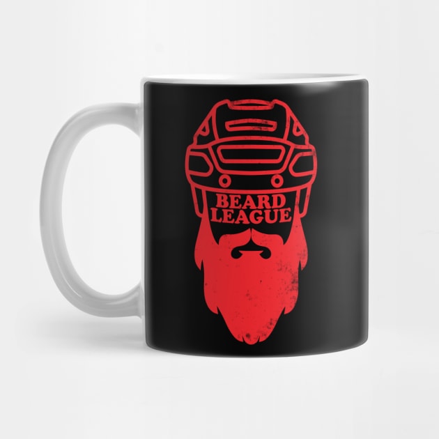 Beard League - Playoff Hockey (red version) by toadyco